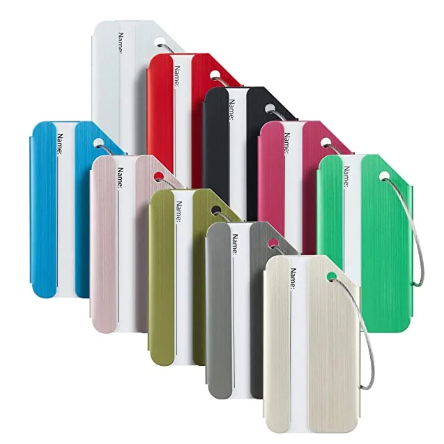 Personalized Engraved Metal Suitcase Tag Aluminum Bag ID Tag Travel Sports Luggage Tags