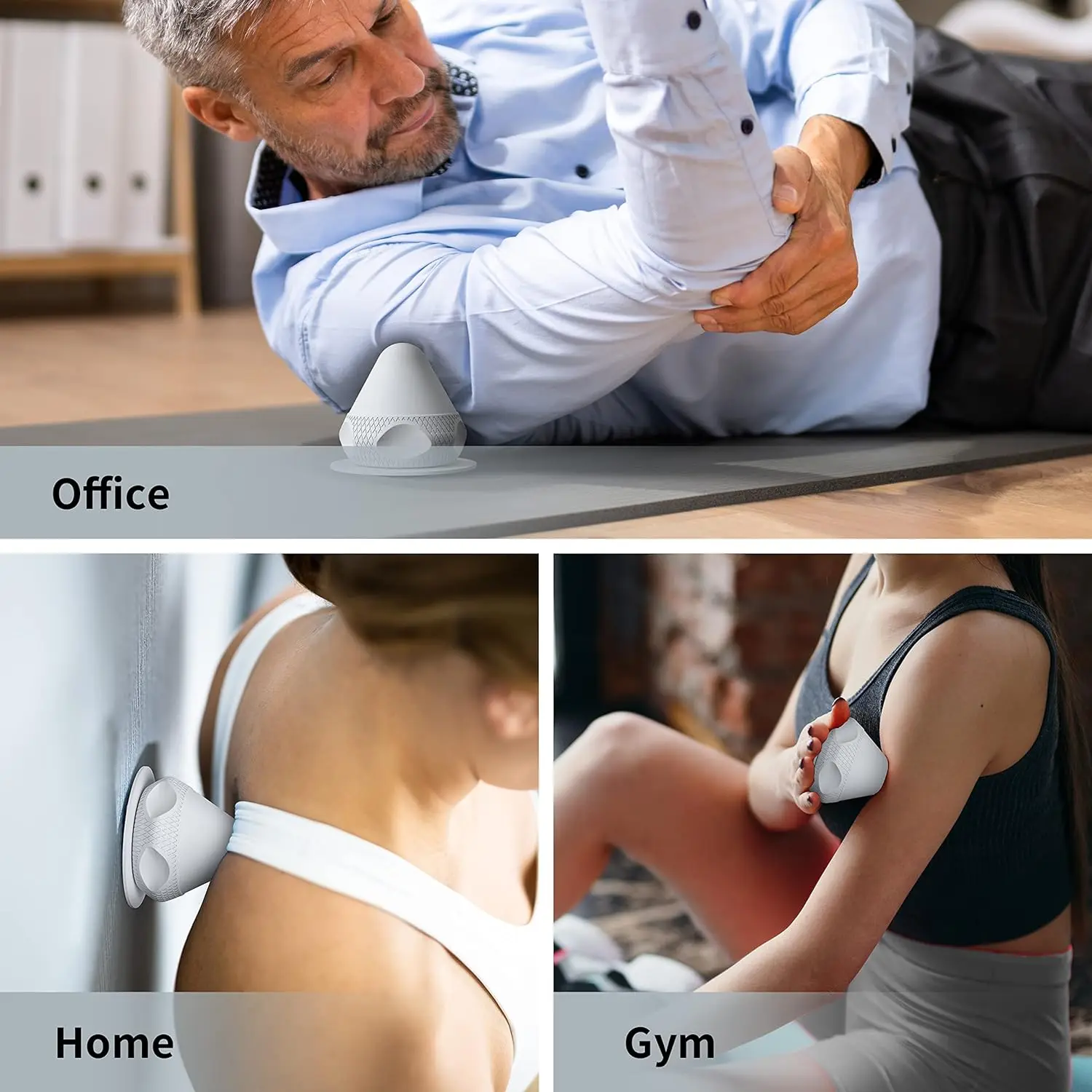 Proiron Hands-Free Massage Ball for Neck, Shoulders, Legs and Back with Skin-Friendly Materials, Safe Muscle Node Massager