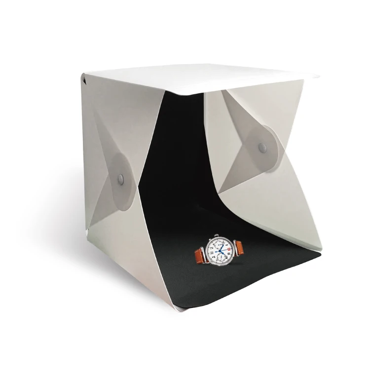 24cm small plastic folding LED Light Table Top Photography mini photo studio light tent kit