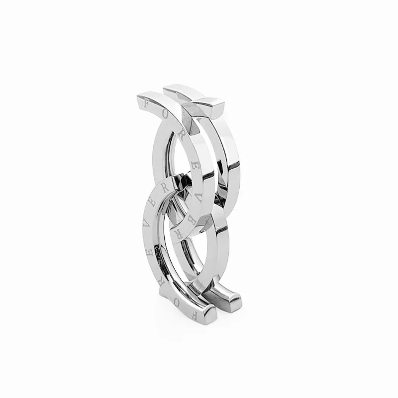 Creative Stainless Steel Kiss Fish Rings Forever Love Couple Can Be Deformable Ring Jewelry