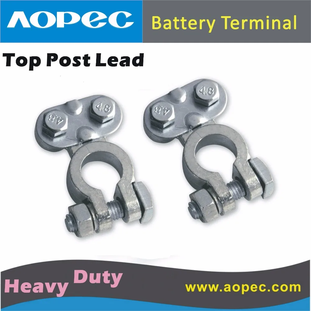 Heavy Duty Top Post Battery Terminal Connector Fits for 12V 24V Battery for most post batteries