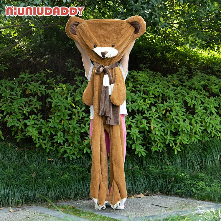 Niuniu Daddy 120cm Big Giant Animal Bear Teddy Bear Coat Plush Fabric HIgh Quality No Lint-free Cony Fur Material Soft Toy Doll