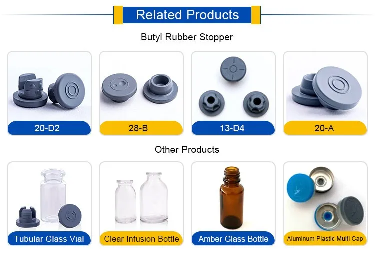 Ring Finish GB19.7mm 20mm  Antibiotics Clear Moulded Injection Glass Vials And Bottles USP Type I, II, III