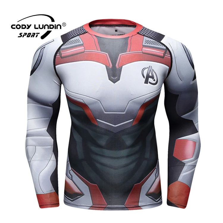 3D Printing  Shirts Wholesale Custom Clothes Superhero Endgame Gym Tshirt  Mens Slim Fit Shirts