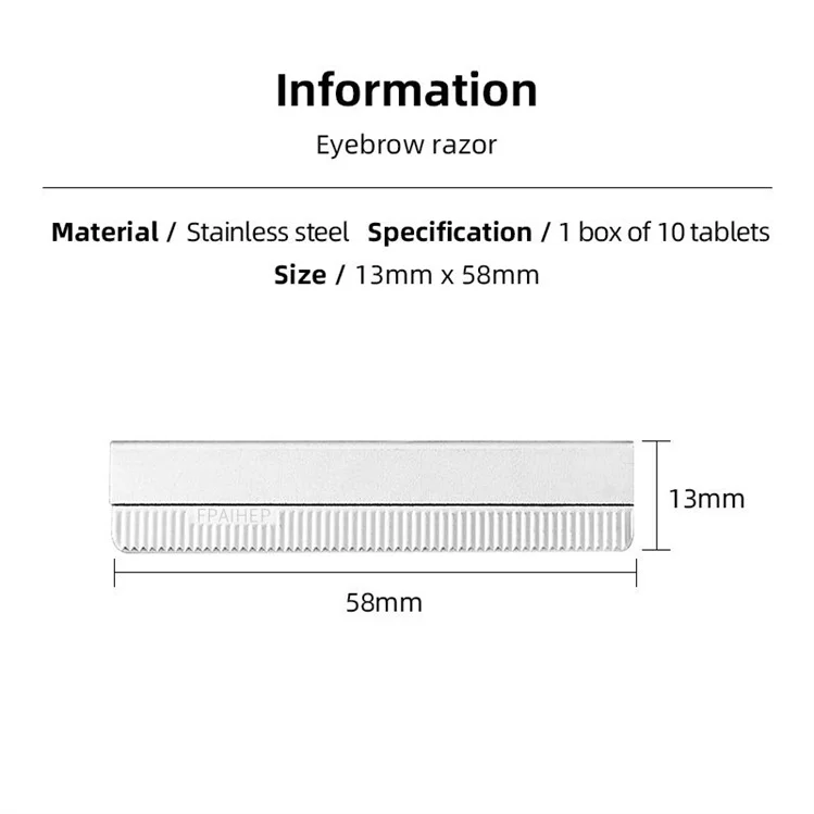 100pcs/Box Professional Quality Eyebrow Trimmer Microblading Eyebrow Trimming Blade Disposable Use Eyebrow Razor