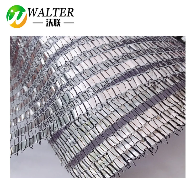 Reflective Aluminum Foil Cooling Shade Network  Silver White UV Resistant Greenhouse Sunblock Shade Cloth for Plant Cover
