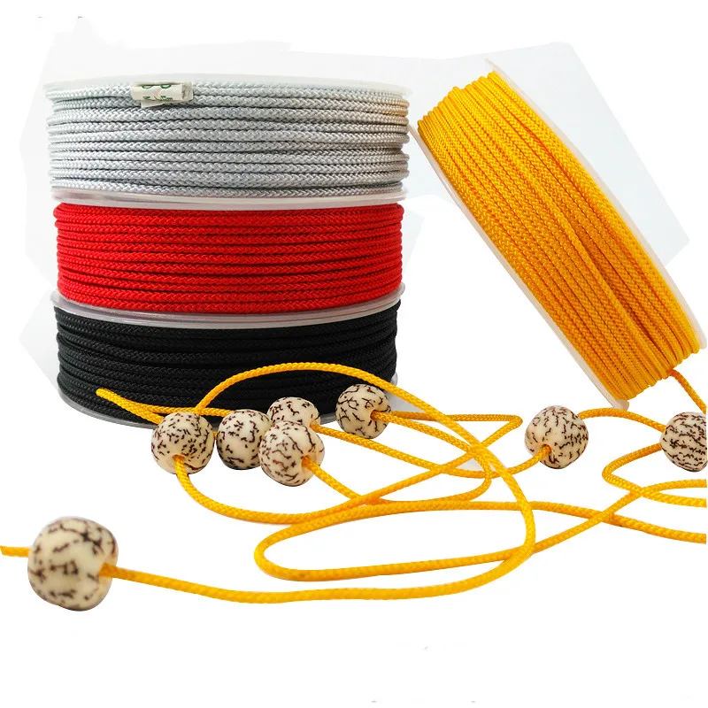 Bamboo String Rope 1mm Cotton Nylon Thread No Elastic String Line Beads Woven Bracelet Rope For Jewelry Accessories
