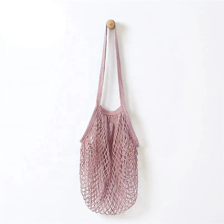 Reusable Cotton Long Mesh Bag Fruits And Potato Vegetables Storage Mesh Shopping Bags