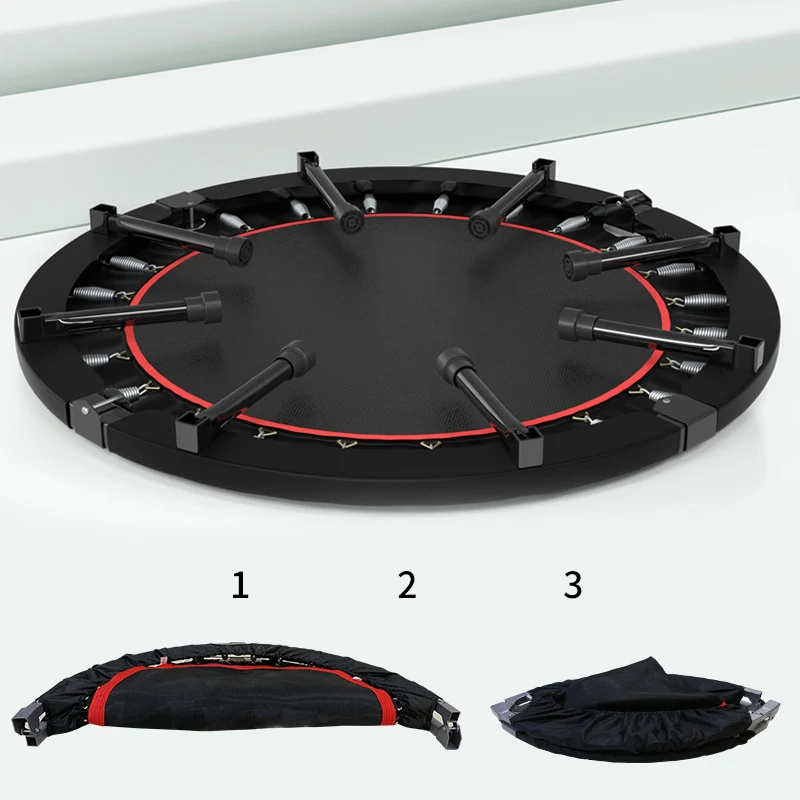 Wholesaler Sale Folding Jumping Trampoline 48 Inches Unisex Indoor Fitness Trampoline With Safe Handle