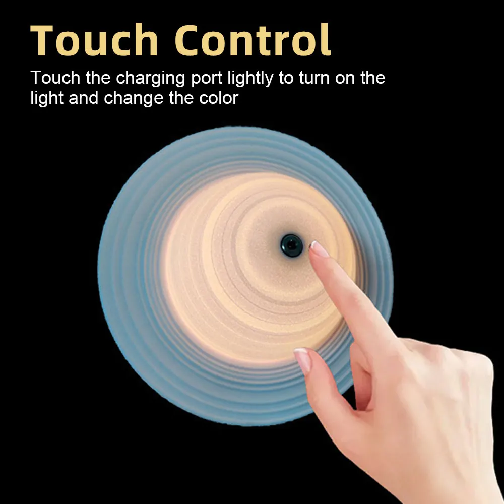 3D Print Saturn Lamp Moon Light Home Decoration Gift LED Night Light With 16 Colors Dimmable Remote Control Touch Switch