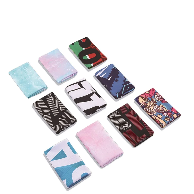 wholesale  Sports ice towel printing summer cooling 3D Fiber quick-drying fitness sweat-absorbing cold custom LOG towel