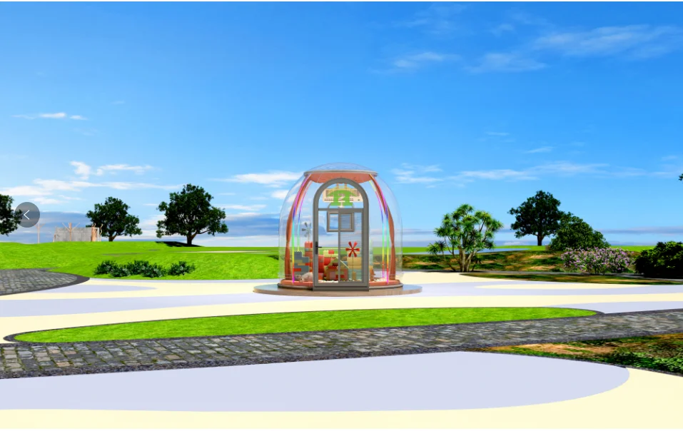 Custom Size Outdoor igloo tent 3.5m PC Clear Bubble Transparent Tent Waterproof Dome Tent for Casual Cafe