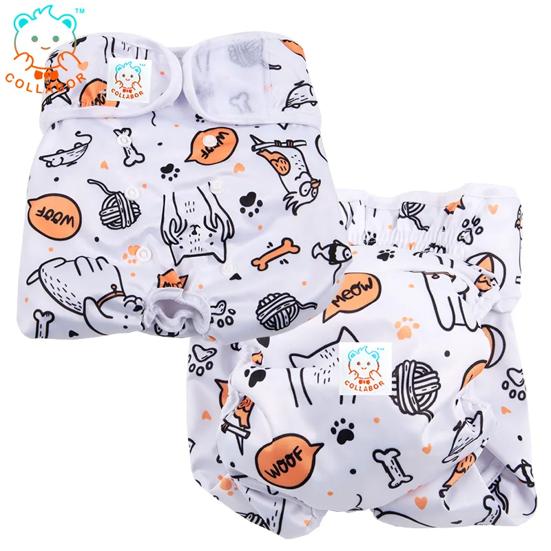 COLLABOR Staffordshire Bull Terrier Washable Female Dog Diapers Backpack Saddle Bag Dog Diapers Male Pee Mat Dog Diapers