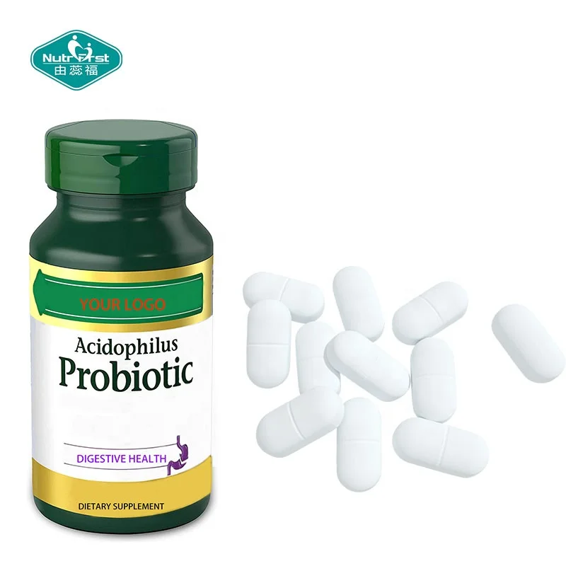 Пробиотическая добавка, ацидофилус, пробиотик, Bacillus коагуланы, frucigosaccharide в таблетках для мужчин и женщин, для здоровья пищеварения