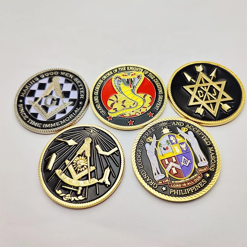 Custom Logo Metal crafts Masonic car badge waterproof metal letters high quality emblem