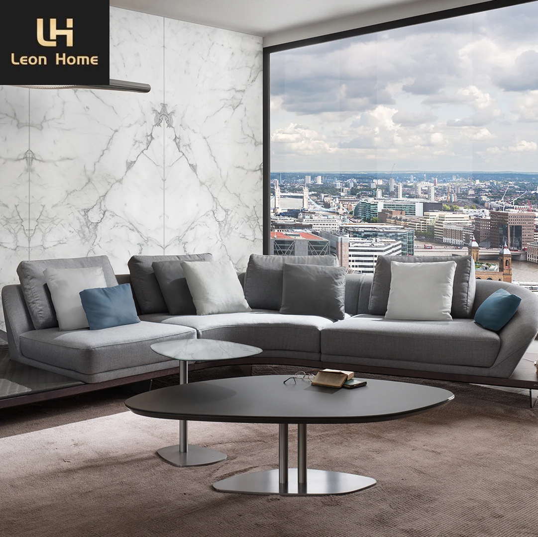 New Italian Luxury Style Modern Sectional Sofa Light Luxury Simple Design Sofa Set Living Room Furniture Sofa