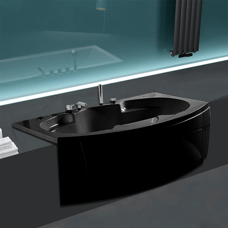 TNS BA8709 1 7 м встроенный фартук домашняя водная спа индивидуальная ванна санитарная струйная гидромассажная Ванна черные ванны