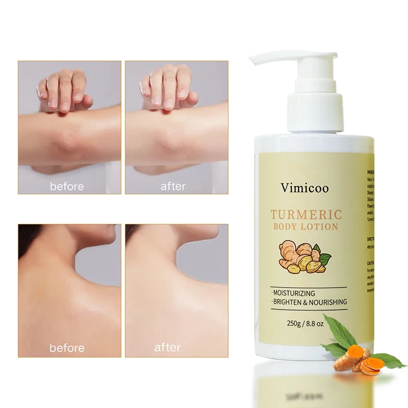 250g Natural Organic Beauty Skin Care Private Label Tumeric Lotion Moisturizing not Greasy Turmeric Body Lotion