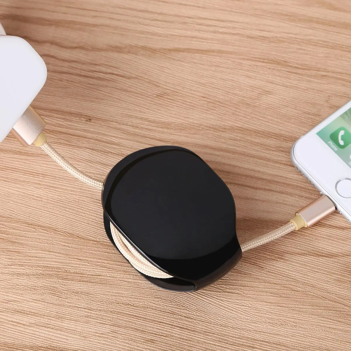 AUTOMATIC Cord Winder Wire spring Retractable Cord Organizer for USB Cables Headphone Cable Data Charging Cable and Other Cords