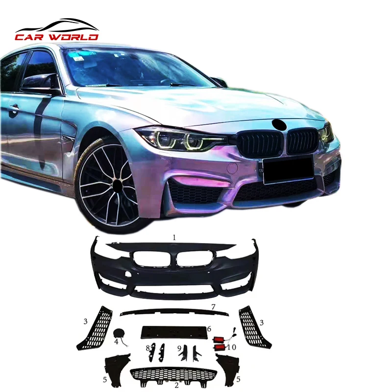  Лучшая продажа автомобильный комплект кузова для BMW 3 серии F30 F35 2012-2017 усовершенствованный M3 стиль ПП передний задний бампер боковые
