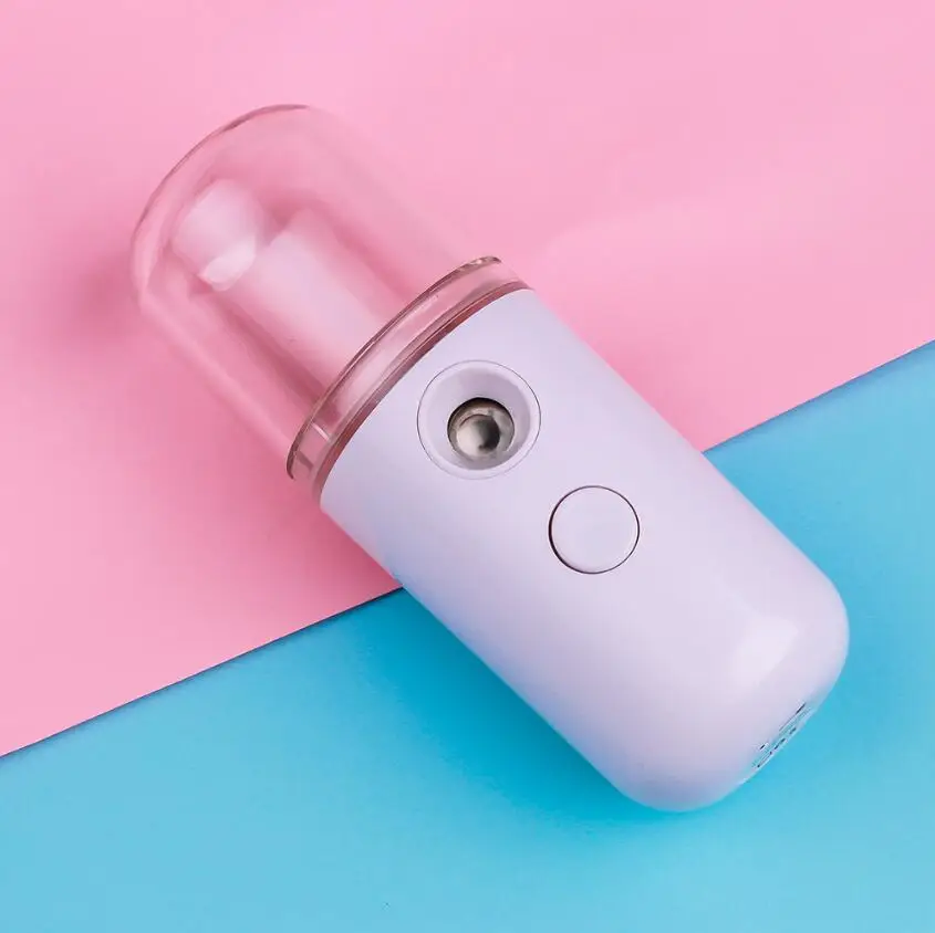30ml Portable Handheld Wholesale Face Mano Sanitiser Fine Nano Use Facial Mist Sprayer with USB Charging