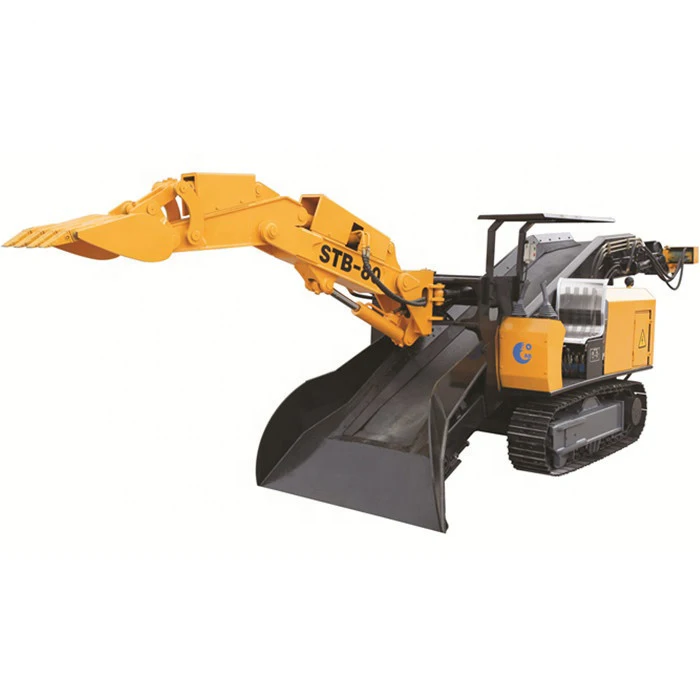 Mining tunnel hydraulic crawler electric rock ore mucking underground mining loader with breaking hammer