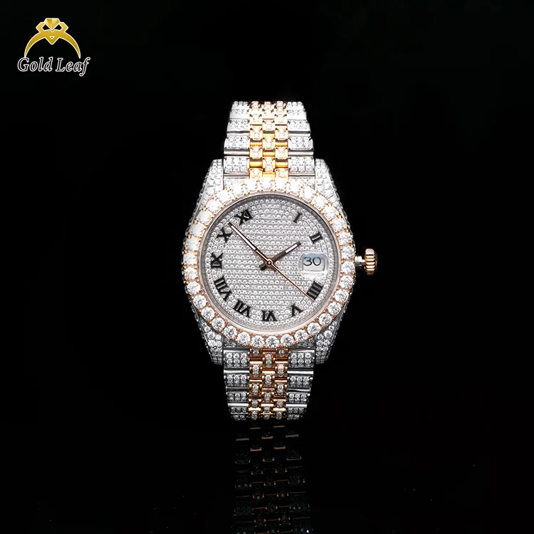 Goldleaf Jewelry Custom modified mechanical watch moissanite CNC processing