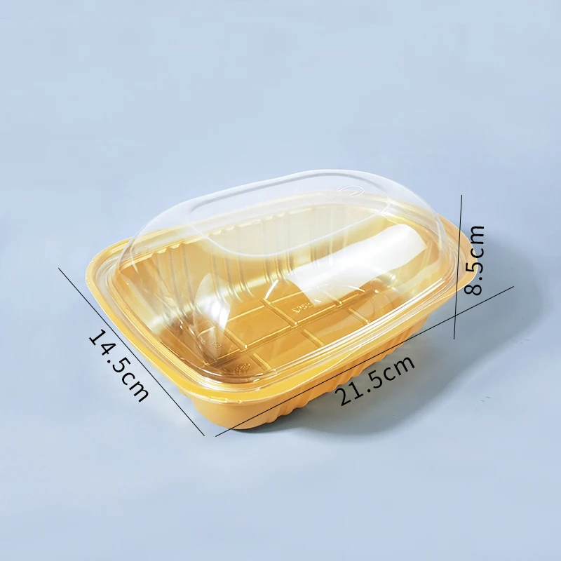 Customizable takeout boxes for golden roasted chicken, pigeon and chicks disposable food containers made of  PP material.