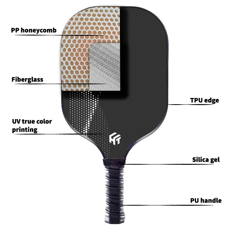 USAPA approved professional custom 2 paddle 4 balls 1 bag 1 box fiberglass graphite Pickleball paddle cover novice practice gift