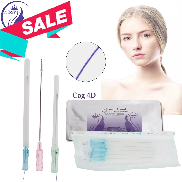 
Cog 4d sharp Needle 23G 60mm absorbable barbed cog skin care face lifting pdo thread 