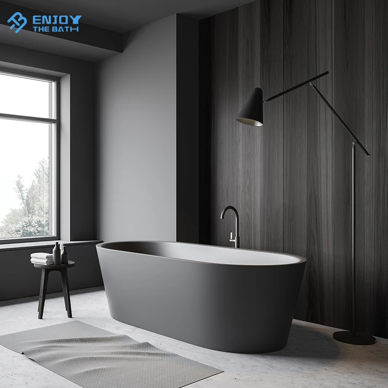 Built-In Bathtub Artificial Stone Bathroom Bath Tub Resin Solid Surface Drop In Bathtub