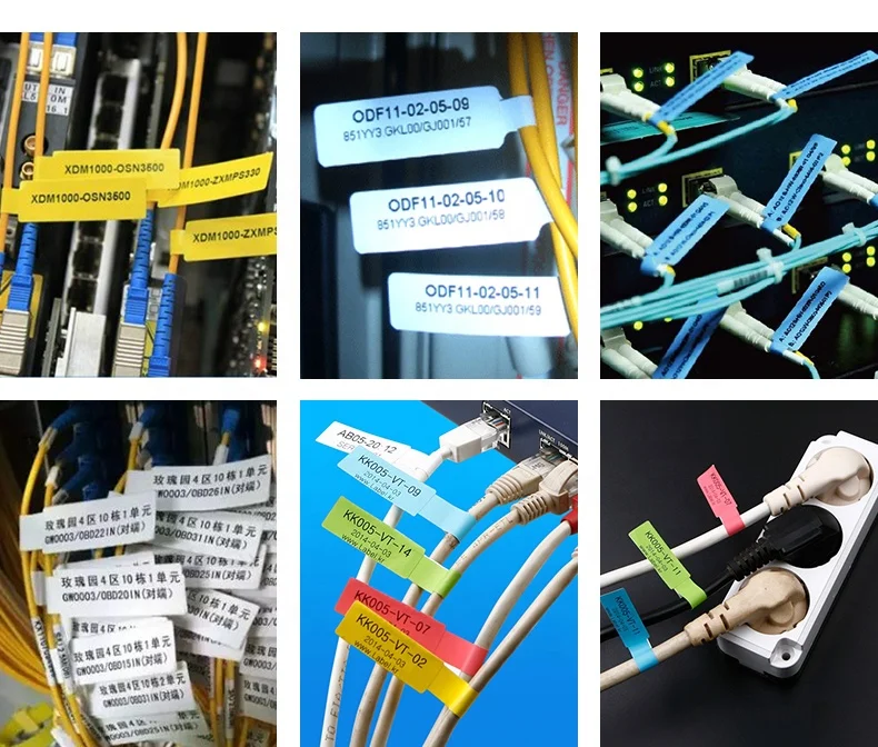 DeTong-DT60S штрих-кода qr-код портативный этикетка с указанием теплопроводящих свойств ткани принтер на открытом воздухе Карманный кабель провод для печати этикеток