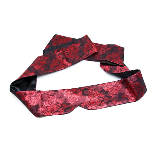 Six Piece Scarlet Brocade Style Corset and Cuff Restraint Kit Red Satin Waist Fetish BDSM Bondage Gear Kit Set For Women Couples