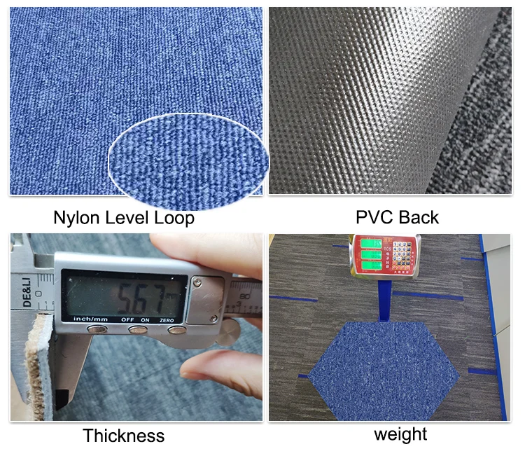 Hexagon PVC Backing Carpet for Kids Room