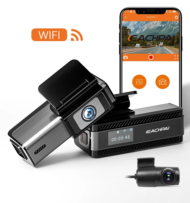 96565 видеорегистратор Novatek с Wi-Fi EACHPAI V2 pro 1440P, черный ящик для автомобиля макс. 256 ГБ 150 ° широкоугольный 2560 1440 ночного видения аварийный замок
