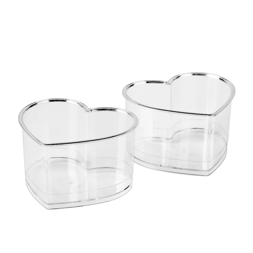 4 oz clear plastic cup jelly mold dessert heart-shape flower set Reusable Parfait Cups Serving Bowl Ideal for Sudoku cake cup