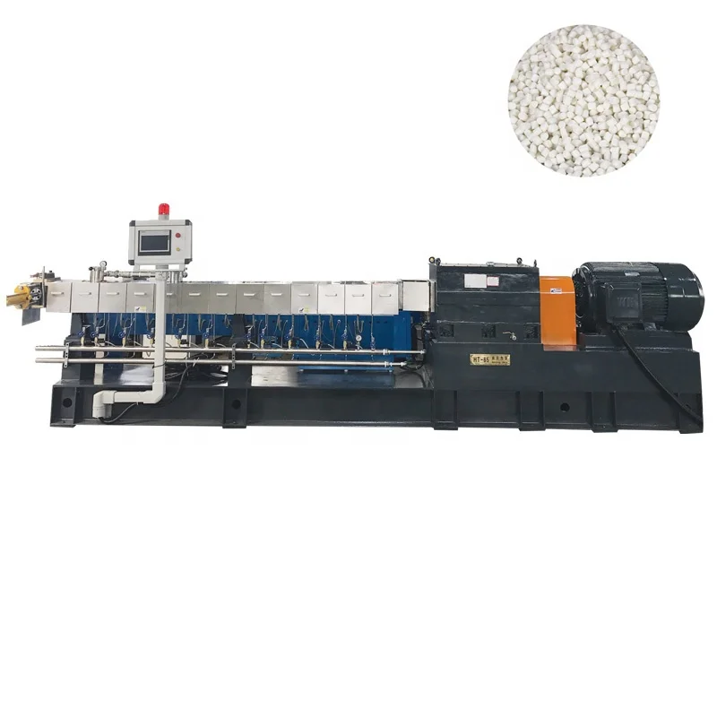 Plastic Pellet Polymer Compounding Parallel Co-rotating Twin Screw Extruder Granules Making Production Line