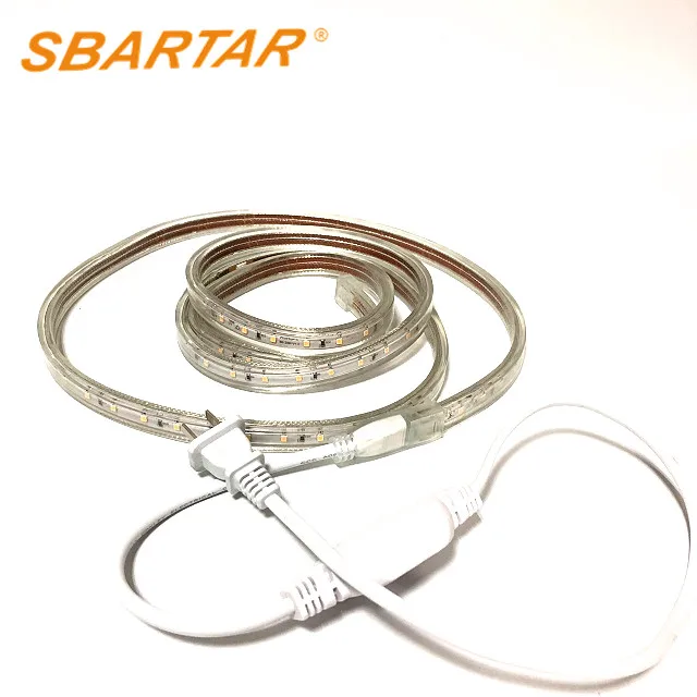 
OEM High Voltage LED Strip Lihgt 50m/roll Cuttable CW/WW Tape Light 