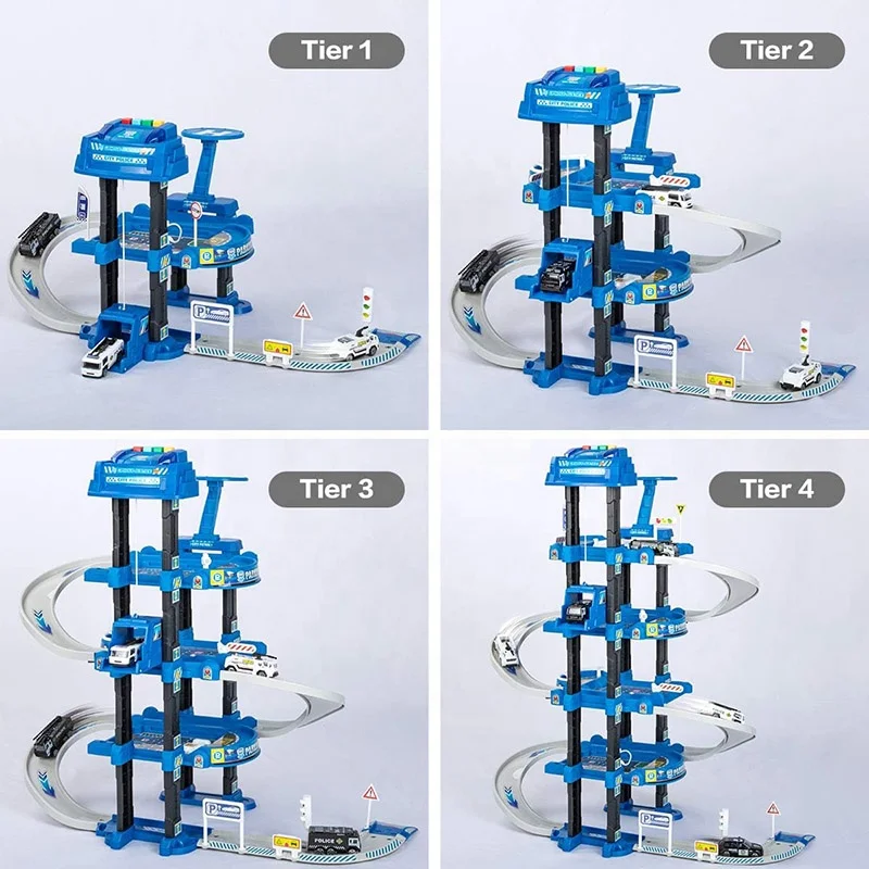 ECO Friendly Non-toxic 3 Series Theme Parking Adventure Take-Along Train Track Set for Kids Toddlers