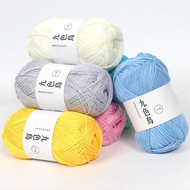 NEW Soft Pure Bamboo Cotton Yarn Wool Crochet for Hand Knitting DIY Sweater Blanket Scarf 36 Colors Fashion baby wool yarn