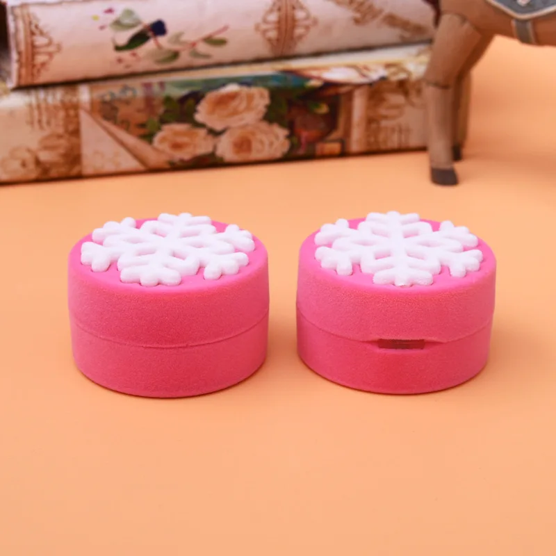 Cute Style  Earring box Flannel ring box Cartoon starfish package cake Ice cream shape Wedding jewelry storage box