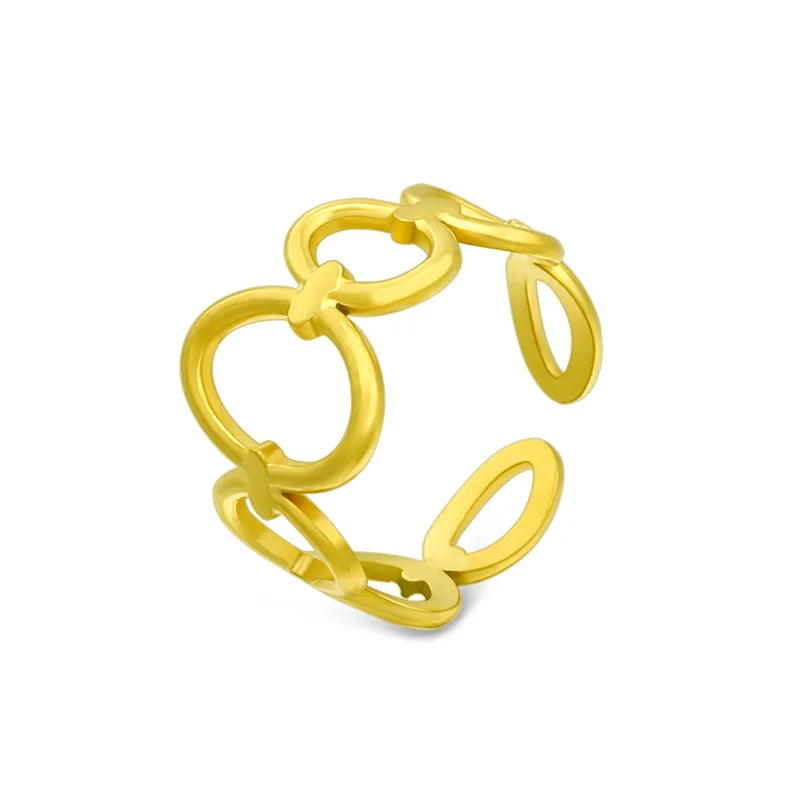 Adjustable Titanium Steel Ring Circle Stainless Steel for Men and Women for Jewelry and Parties Finger Ring Opening Size