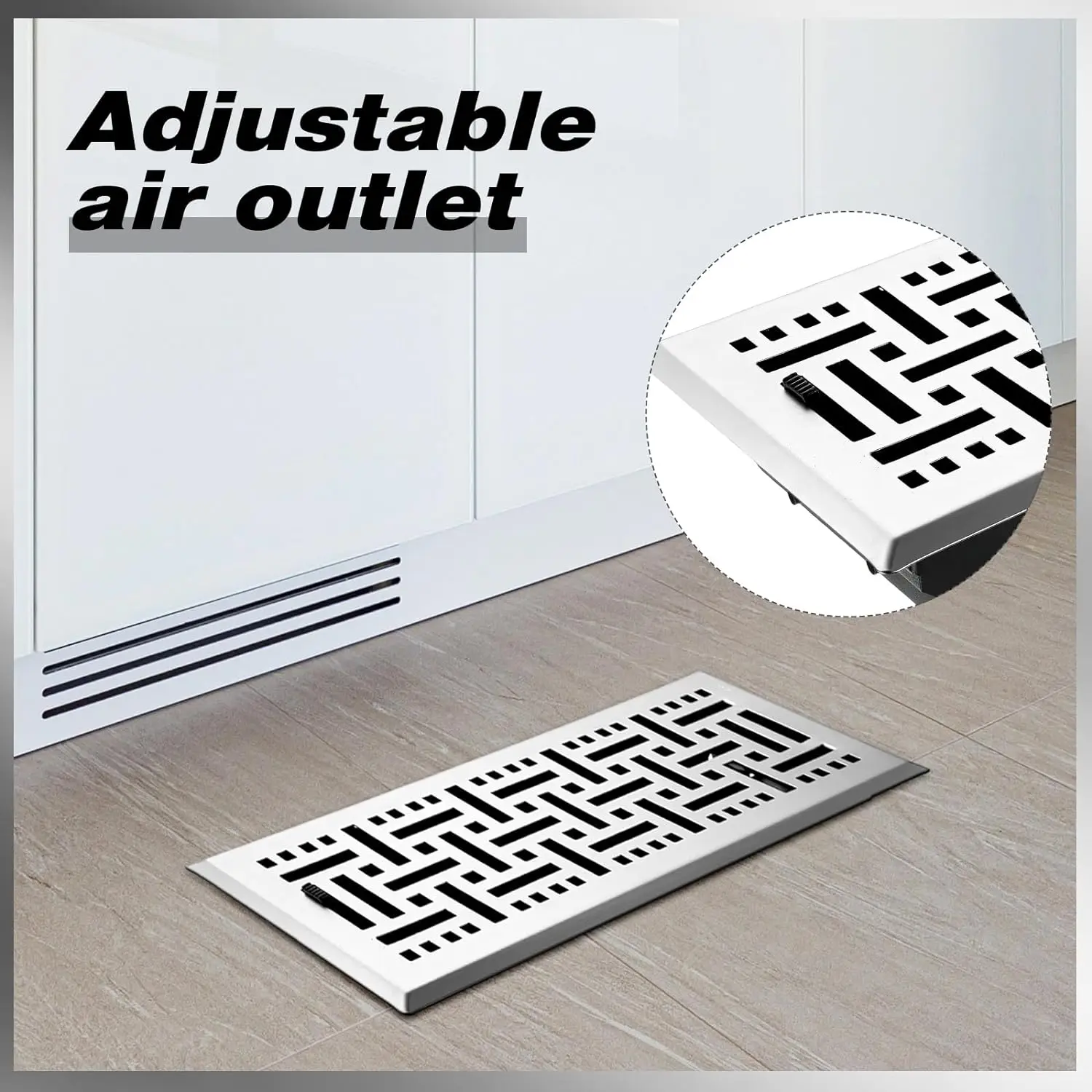 Lakeso Hvac Victorian 4*12 Floor Register Vent Metal Wall Cover Vents Metal Floor Register