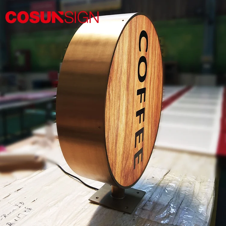 led rotating sign lightbox led round led backlit outdoor business lightbox sign