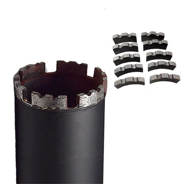 High Efficiency Crown Shape Diamond Core Bit Segment Fast Drilling Tool for Marble & Concrete Welded Hole Saw Process Available