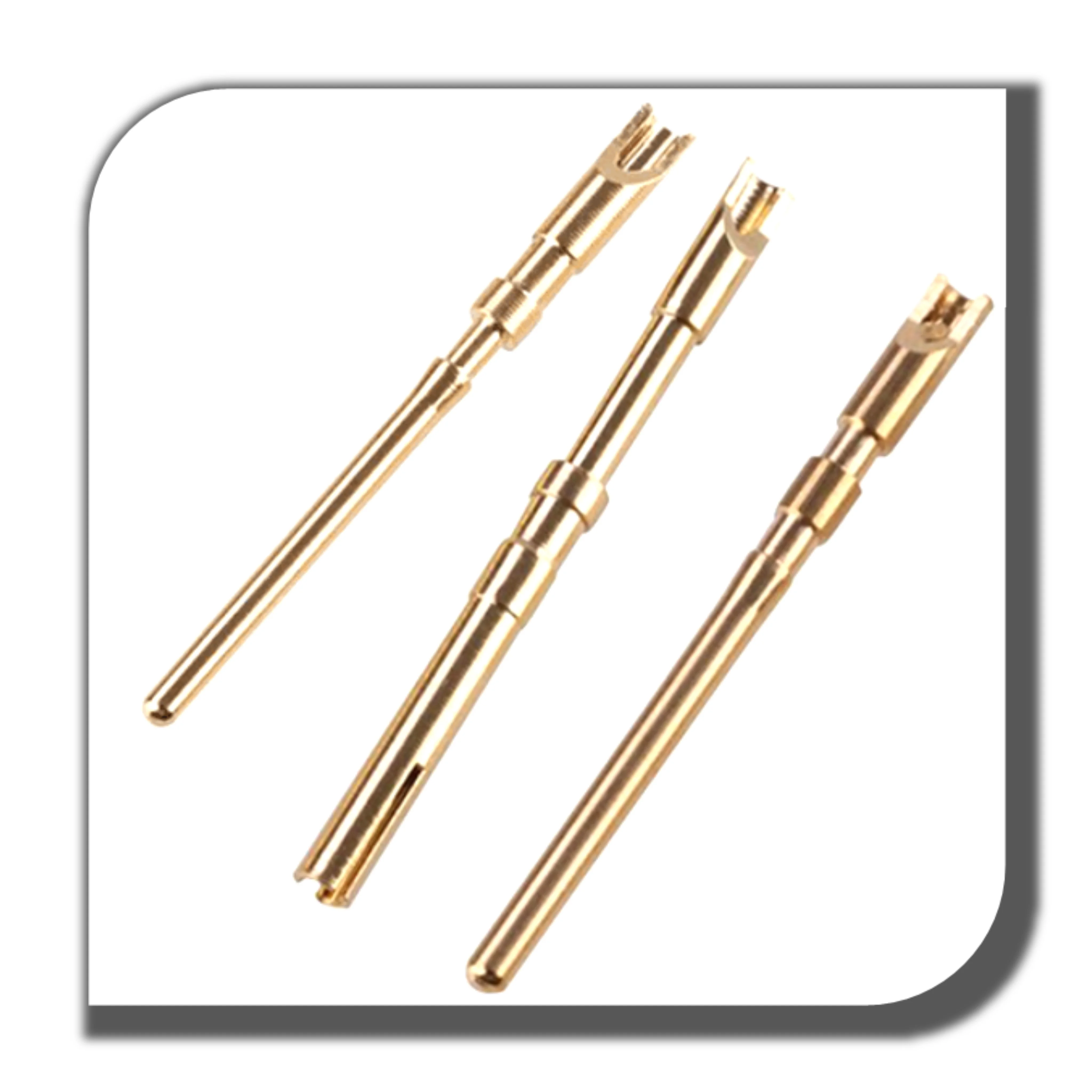 PCB copper welding pin female brass insert pin for welding conector