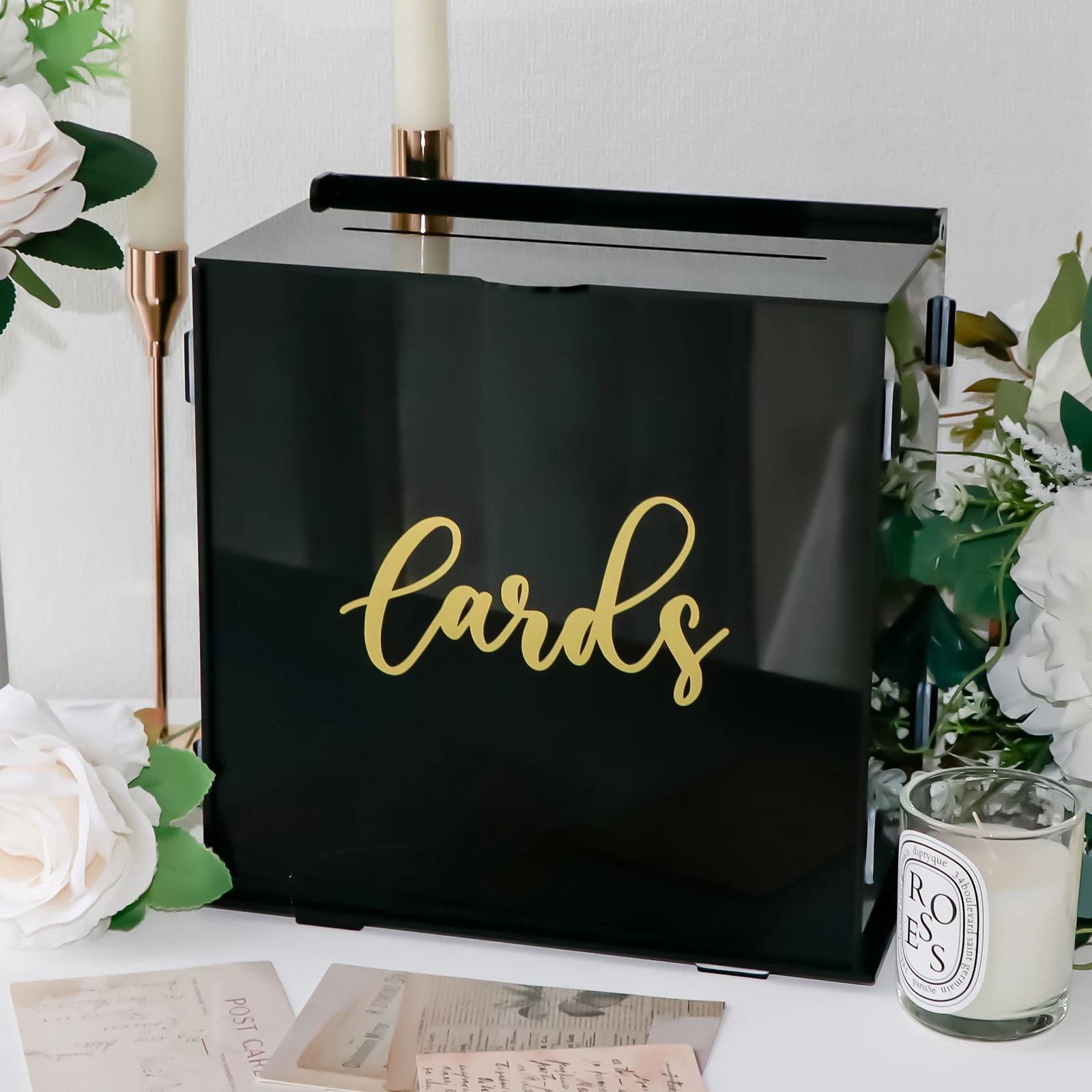 Ourwarm DIY White Party Decoration PVC Wedding Advice Gift Money Card Box