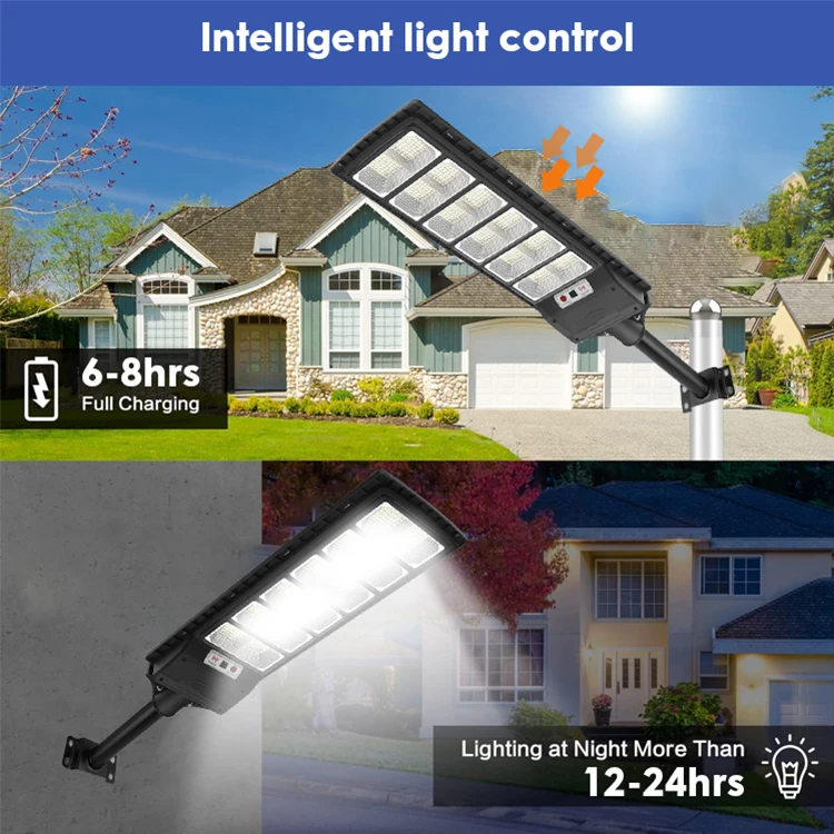 Gisun Outdoor Solar Energy 150 200 250 300 W Control Remote Control Super Bright LED Solar Street Lamp