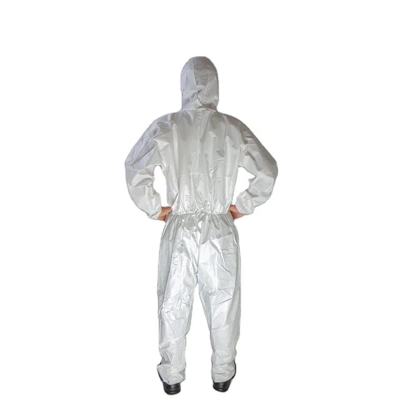 white microporous SF disposable safety overalls Asbestos protective suit coverall jumpsuit anti static non woven chemical suits