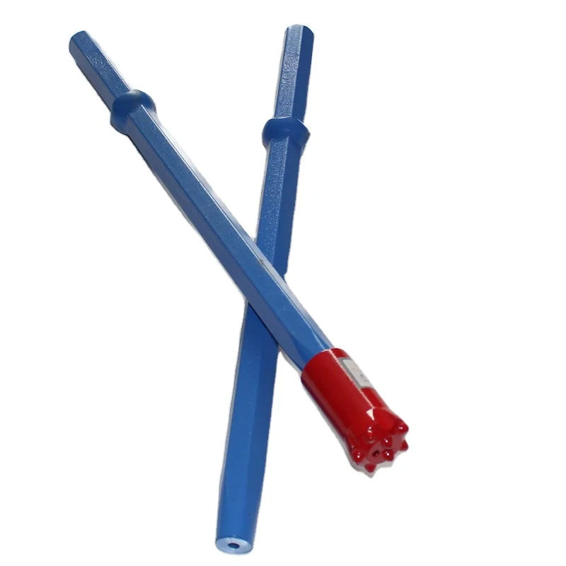 H22 H25 drill steel rod 12 degree taper drill rod for Sandvik hydraulic machine 11 degree taper drill rod